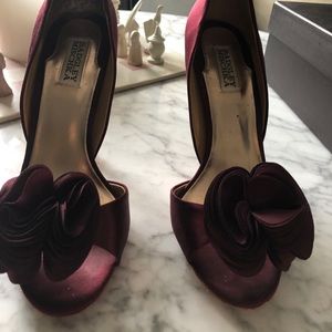 Badgley Mischka heels bud burgundy